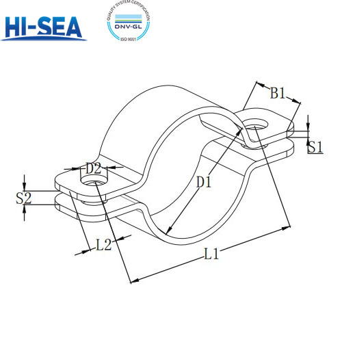 Flat Steel Pipe Clamp With Stud-PIC1.jpg